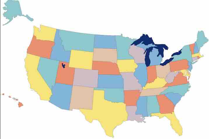 Blank USA map thumbnail